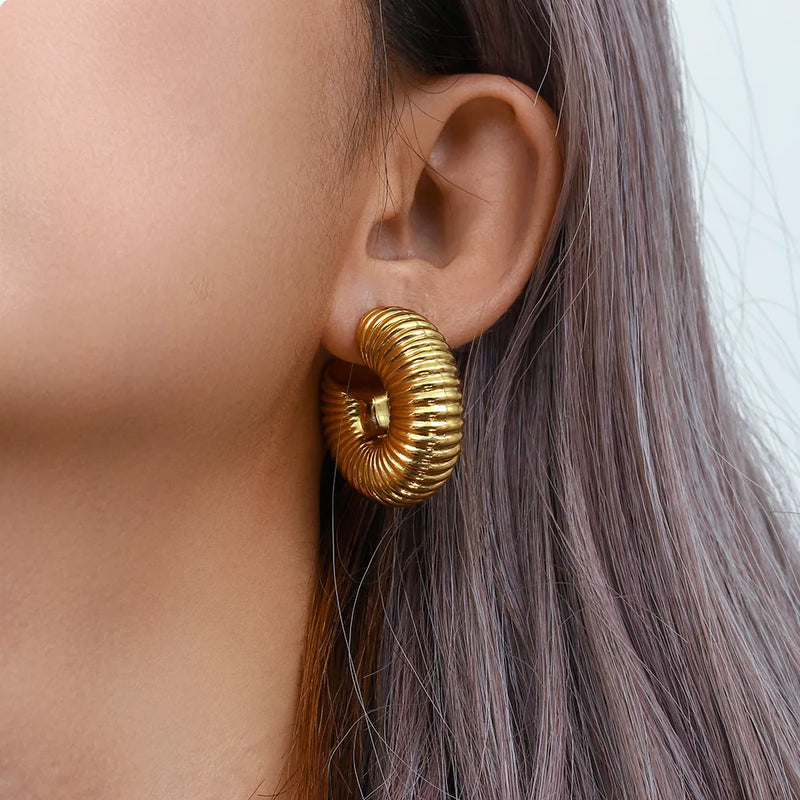 Brinco Caracol Banhado a Ouro 18K