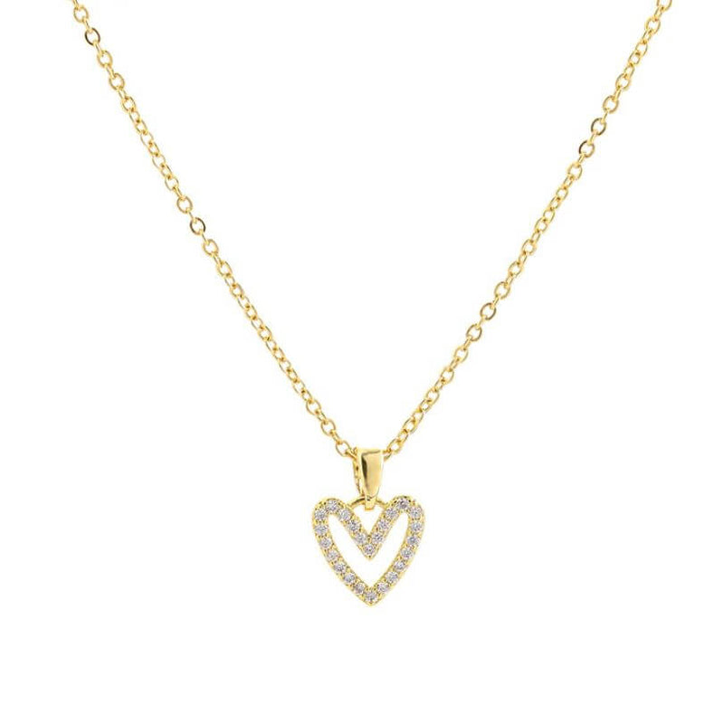 Conjunto Just Love - Colar + Brinco de Coração - Compre o Colar e GANHE OS BRINCOS
