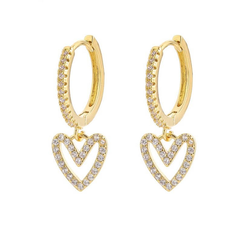 Conjunto Just Love - Colar + Brinco de Coração - Compre o Colar e GANHE OS BRINCOS