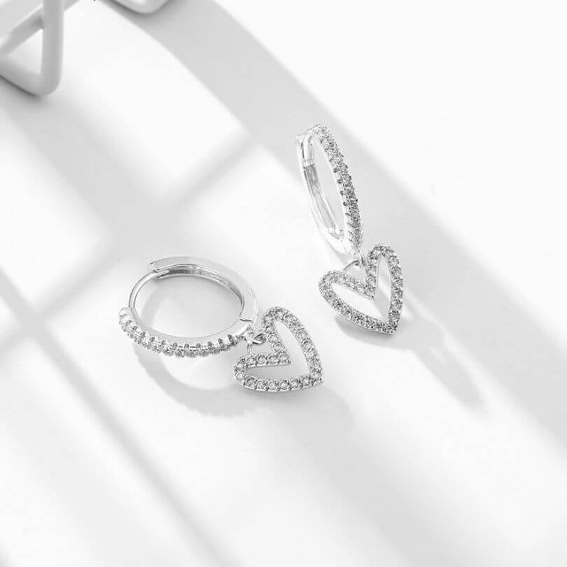 Conjunto Just Love - Colar + Brinco de Coração - Compre o Colar e GANHE OS BRINCOS